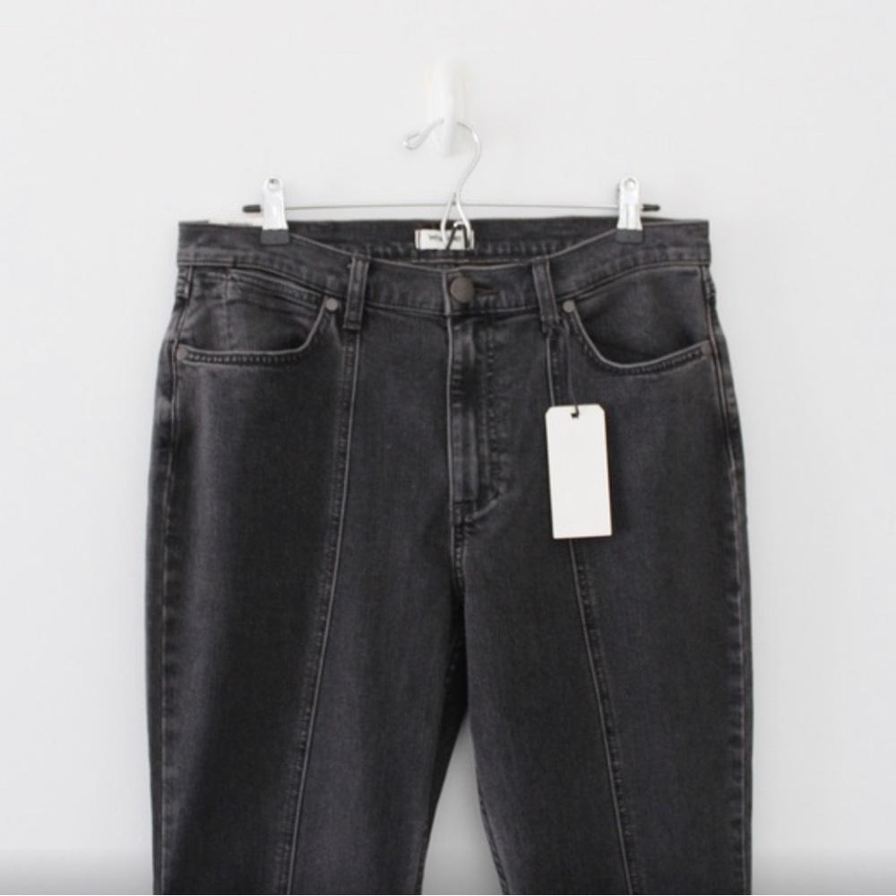 Wrangler / Free People Seamed High Rise Flare Jeans in Charcoal NWT - Picture 6 of 9
